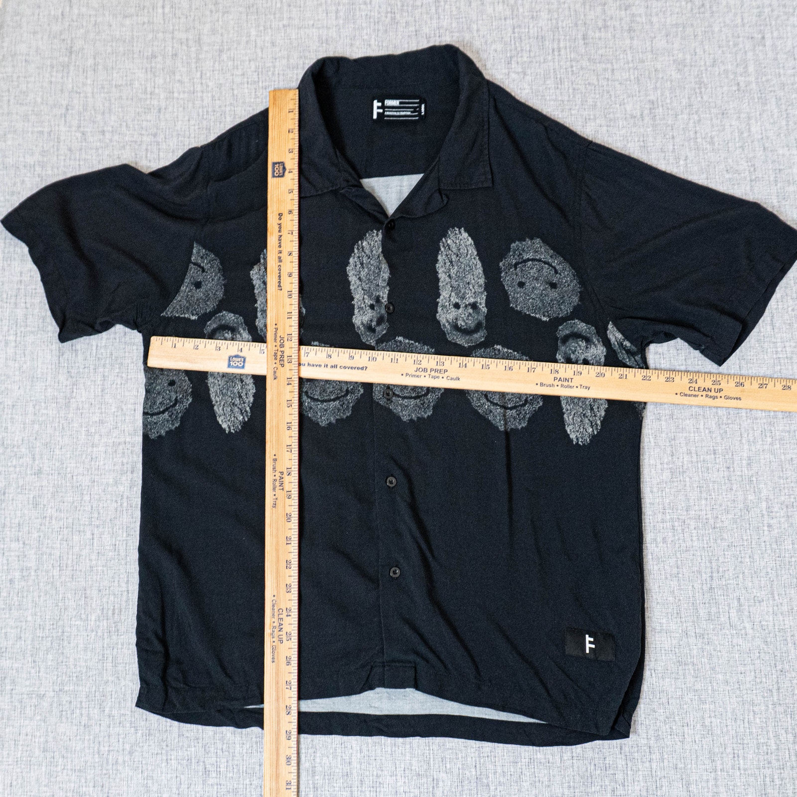 Former Merchandise Menace Ss Shirt Camp Collar In Black Sz L — image 7 of 8